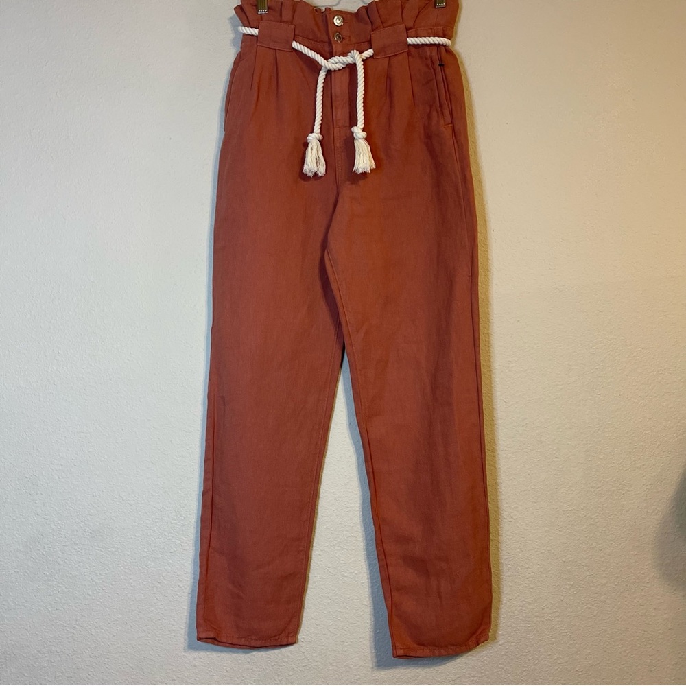 NWT VERONICA BEARD Karter Pleated Linen blend Pants - Picture 2 of 13
